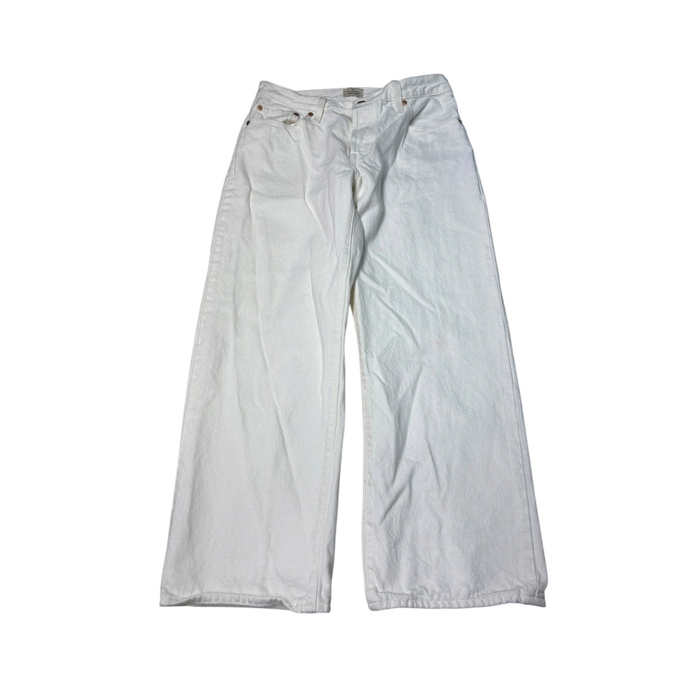 Levis Premium Big E 501 90s Ankle Jeans White High Rise Straight Womens W29 L27